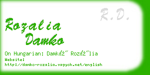 rozalia damko business card